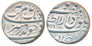 Aurangzeb, Silver Rupee, 11.36g, Dar al-Zafar Bijapur Mint, AH 1103/36 (KM 300.23). About 