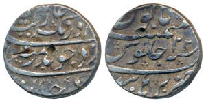 Aurangzeb, Silver Rupee, 10.55g, Burhanpur Mint, RY 22 (KM 300.24). Very Fine. Weight of t