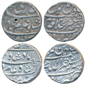 Shah Alam Bahadur, Silver Rupee (2), 11.29g & 11.38g, Mustaqir al-Khilafat Akbarabad Mint,