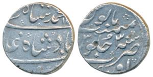 Muhammad Shah, Silver Rupee, 11.19g, Aurangnagar Mint, AH 11XX/30 (KM 436.9). Very Fine+, 