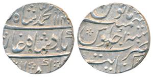 Muhammad Shah, Silver Rupee, 11.57g, Khambayat Mint, AH 1141/10 (KM 436.34). Extremely Fin