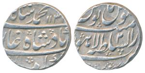 Muhammad Shah, Silver Rupee, 11.42g, Dar us-Sultanate Lahore Mint, AH 113x/2, complete min
