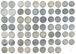 Silver Rupees, Aurangzeb (32), Surat, and Khambayat Mint, AH 1075/7, 1078/10, 1091/23, 109