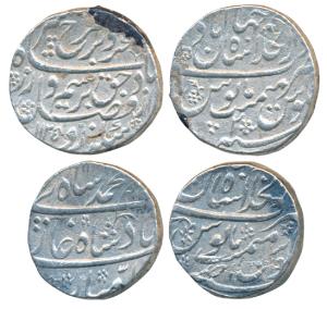 Farrukhsiyar & Muhammad Shah, Silver Rupee, 11.41g & 11.34g, Dar ul-Khilafat Shahjahanabad