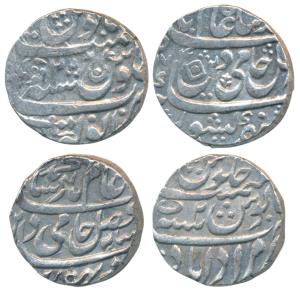Hafiz Rahmat Khan (AH 1167-1188, 1754-1774 AD), Silver Rupee (2), Anwala (Anola) and Murad