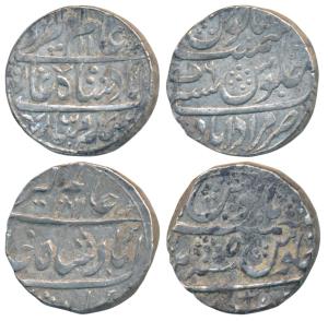 Hafiz Rahmat Khan, Silver Rupee (2), Muradabad and Bareli Mint, in the name of Alamgir II,