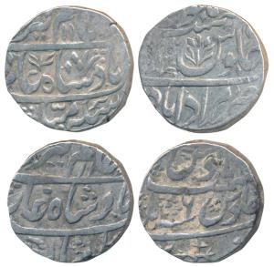 Hafiz Rahmat Khan, Silver Rupee (2), Muradabad and Bareli Mint, in the name of Alamgir II,