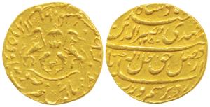 Nasir-ud-Din Haider, Gold ½ Ashrafi, 5.36g, Dar us Saltanat Lakhnau Suba Awadh Mint, AH 12