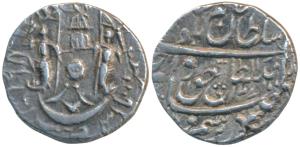 Wajid Ali Shah (AH 1263-1272; 1847-1856 AD), Silver 1/8 Rupee, 1.38g, Bait-us-Sultanat Lak