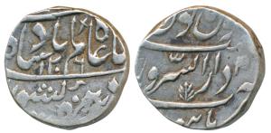 Mahadji Scindia, Silver Rupee, 11.52g, Dar us-Sarur Burhanpur Mint, in the name of Shah Al