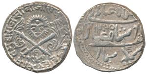 Shivaji Rao Holkar (VS 1943-1960; 1886-1903 AD), Silver Rupee, 11.12g, in the name of Shah