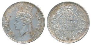 George VI, Silver Rupee, 1938, Bombay Mint, A / I, with dot, (Prid 234). Very Fine.