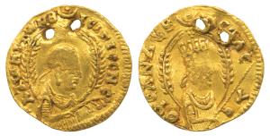 Aksumite Kingdom, Ezanas, (330-356 CE), Gold Unit, 2.06g, HZANACB-ACILE-UC, obv. bust to r