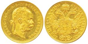 Austria, Franz Joseph I, Trade Coinage, Gold Ducat, 3.5g, 1915 (KM 2267). Superb Mint Stat