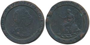 Great Britain, George III, Copper Cartwheel Two Pence, 56.55g, 1797, obv. laureate bust of