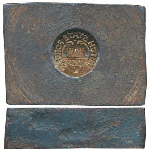 Iron Die, 650g, Kutch State Forces, Big Size, Die for Buttons; logo of the state that is t