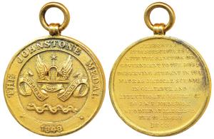 Madras Medical School, Gold Medal, 31.75g, The Johnstone Medal, 1848, obv. coat of arms, w