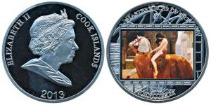 John Cotter, an English painter, Silver plated on copper, rev. his famous nude painting ”L