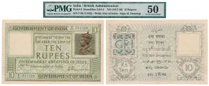 George V, Rupees 10, 1st issue, 1925, signed H. Denning, serial number in top right corner