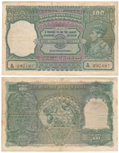 George VI, Rupees 100, 1938, Delhi, signed C. D. Deshmukh (J&R 4.7.2D). Very Fine, Very Ra