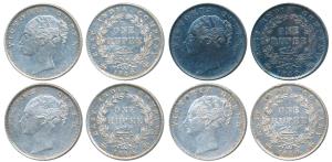 Victoria Queen, Silver Rupee, 1840, continuous legend, Bombay Mint, English Head with Modi