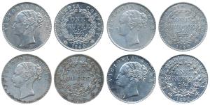 Victoria Queen, Silver Rupee, 1840, continuous legend, Calcutta Mint, English Head, Rev. I