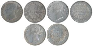 Victoria Queen, Silver Rupee, 1840, divided legend, Madras Mint, WW raised, WW short and s