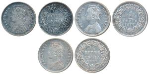 Victoria Empress, Silver ¼ Rupee, 1897 (2), Bombay Mint, C / I / B incuse, (Prid 430); 187