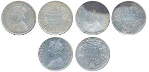 Victoria Empress, Silver Rupee (3), 1882, Calcutta Mint, A1 / I / C incuse, (Prid 120); Bo