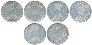 Victoria Empress, Silver Rupee, 1884, Calcutta Mint, A1 / I / C incuse, (Prid 123); Bombay