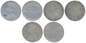 Victoria Empress, Silver Rupee, 1885, Bombay Mint, C4 / I / B raised, C4 is a recently dis