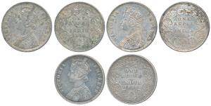 Victoria Empress, Silver Rupee, 1886, Calcutta Mint, A4 / I / C incuse, (Prid 126); Bombay