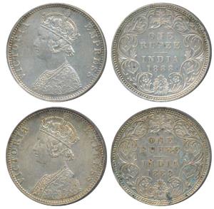 Victoria Empress, Silver Rupee, 1888, Bombay Mint, C2 / I / B raised, (Prid 174). Very Fin