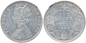 Victoria Empress, Silver Rupee, 1898, Bombay Mint, C2 / I / B incuse, (Prid 184). About Ex