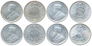 George V, Silver ½ Rupee, 1933, 1934 and 1936 (2), Calcutta Mint, (Prid 333, 334 & 335). U