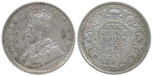 George V, Silver Rupee, 1922, Bombay Mint, (Prid 228). About Uncirculated, Scarce.