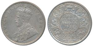 George V, Silver Rupee, 1922, Bombay Mint, (Prid 228). About Uncirculated.