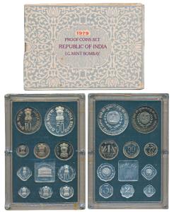 1979 Proof Set, Happy Child Nation’s Pride, set of 10, 1 Paisa to Rupees 50. In immaculate