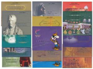 All single coins in mint packaging, 15 different sets of single coins, Rupees 2, 2009, Lou