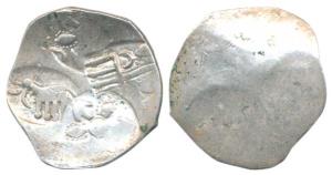 Punch-marked Coinage, attributed to KalingaJanapada (500- 260 BC), Silver Karshapana, 3.4g