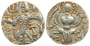 Kings of Kashmir, Kidarite / Hunnic dynasties, Sri Shahi (c. 6th century), Base Gold Dinar
