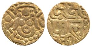 Q538G-21 Contemporaries to Yadavas of Tribhuvanagiri, Mahipala (c. 1100 AD), Base Gold 41/