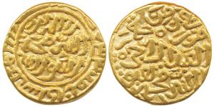 Muhammad Shah III bin Tughluq, Gold Adli, 9.09g, Dar ul Mulk Sultanpur Mint, fi zaman type