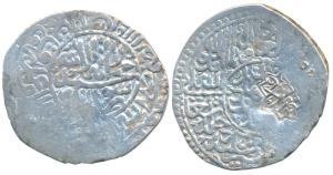 Kamran Mirza (AH 937-962; 1530-1555 AD), Silver Shahrukhi, 4.35g, Qandhar Mint, obv.Kalima