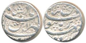 Jahangir, Silver Rupee, 11.27g, Burhanpur Mint, Din Panah type, fish as a mint mark in bet