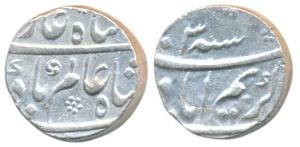 Shah Alam Bahadur, Silver Rupee, 11.67g, Karimabad Mint (name of Murshidabad for a short p