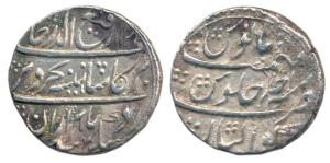 Rafi-ud-Darjat (AH 1131; AD 1719), Silver Rupee, 11.35g, Gwalior Mint, AH 1131/Ahd, near c