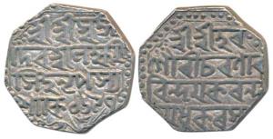 Lakshmi Simha, Silver Rupee, 11.39g, SE 1697, (R&B Q30.2).About Extremely Fine.