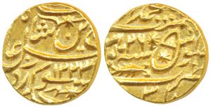 Saadat Ali (AH 1213-1230, 1798-1814 AD) Gold Mohur, 10.78g, Muhammadabad Banaras Mint, AH 
