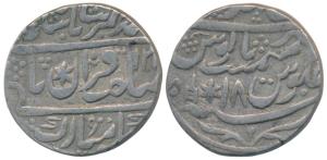 Braj Indrapur Mint, Silver Rupee, in the name of Muhammad Akbar II, AH 12XX/18, star and k